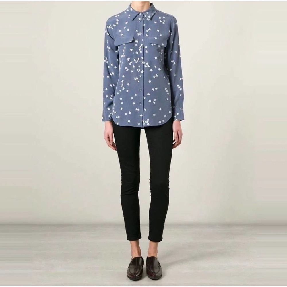 EQUIPMENT Signature Silk Star Shirt Size Medium